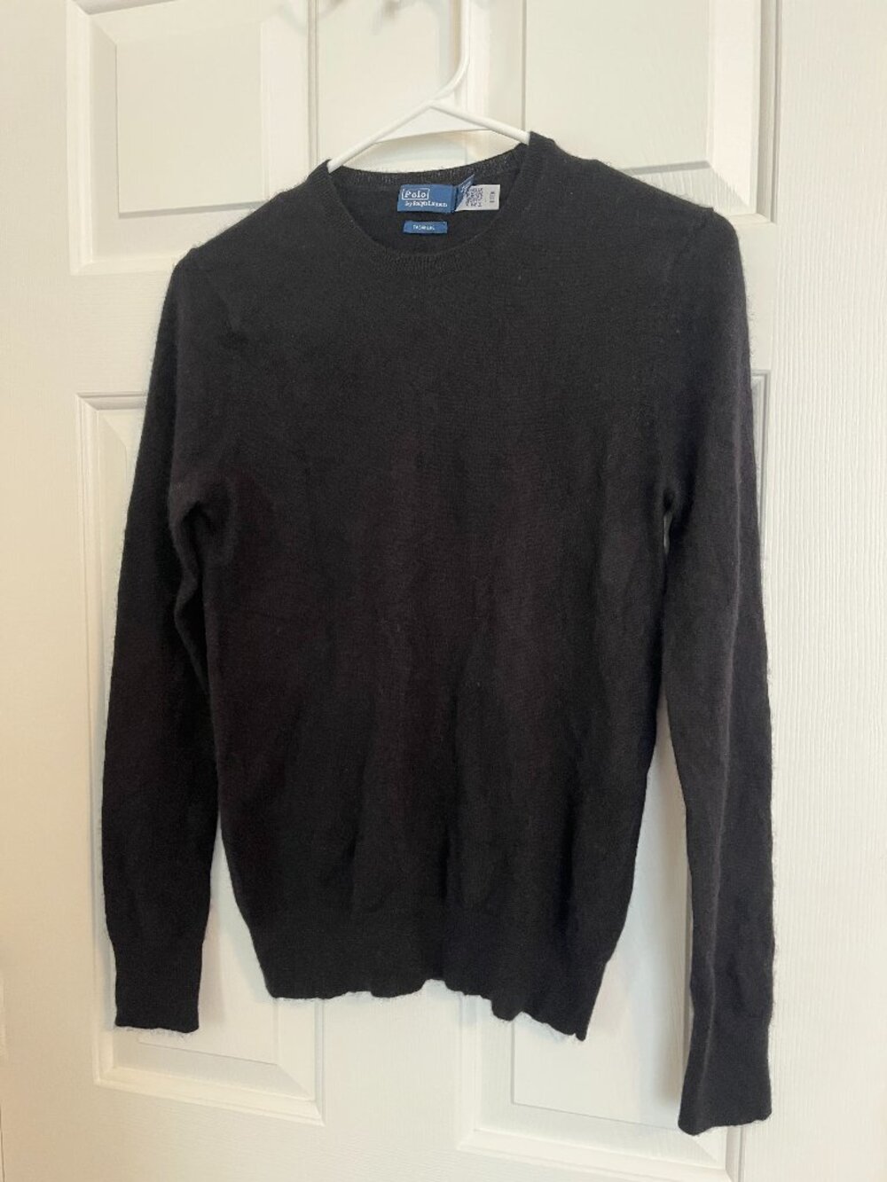 Polo Ralph Lauren Black Cashmere Crew Neck Sweater Size Small